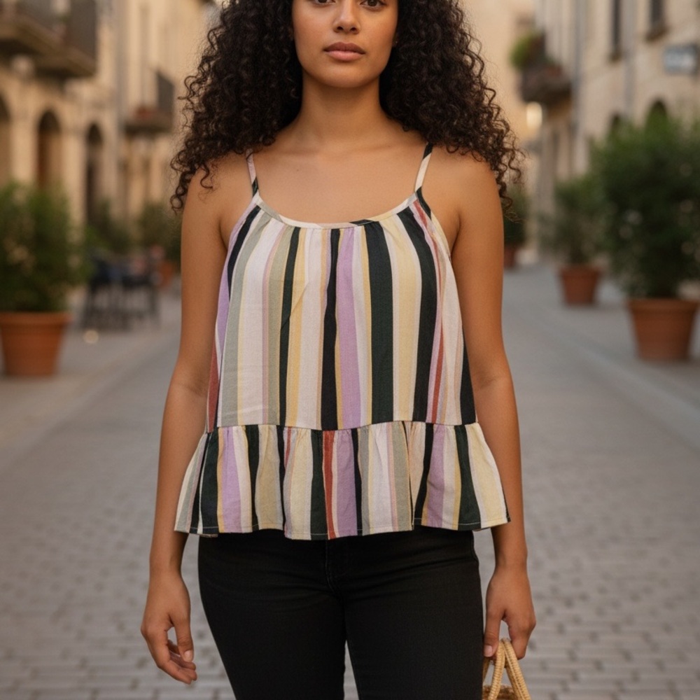 LOFT Multicolor Striped Camisole